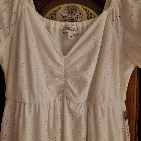 Loxology Women's Eyelet Shift Dress NWOT - Picture 12 of 14